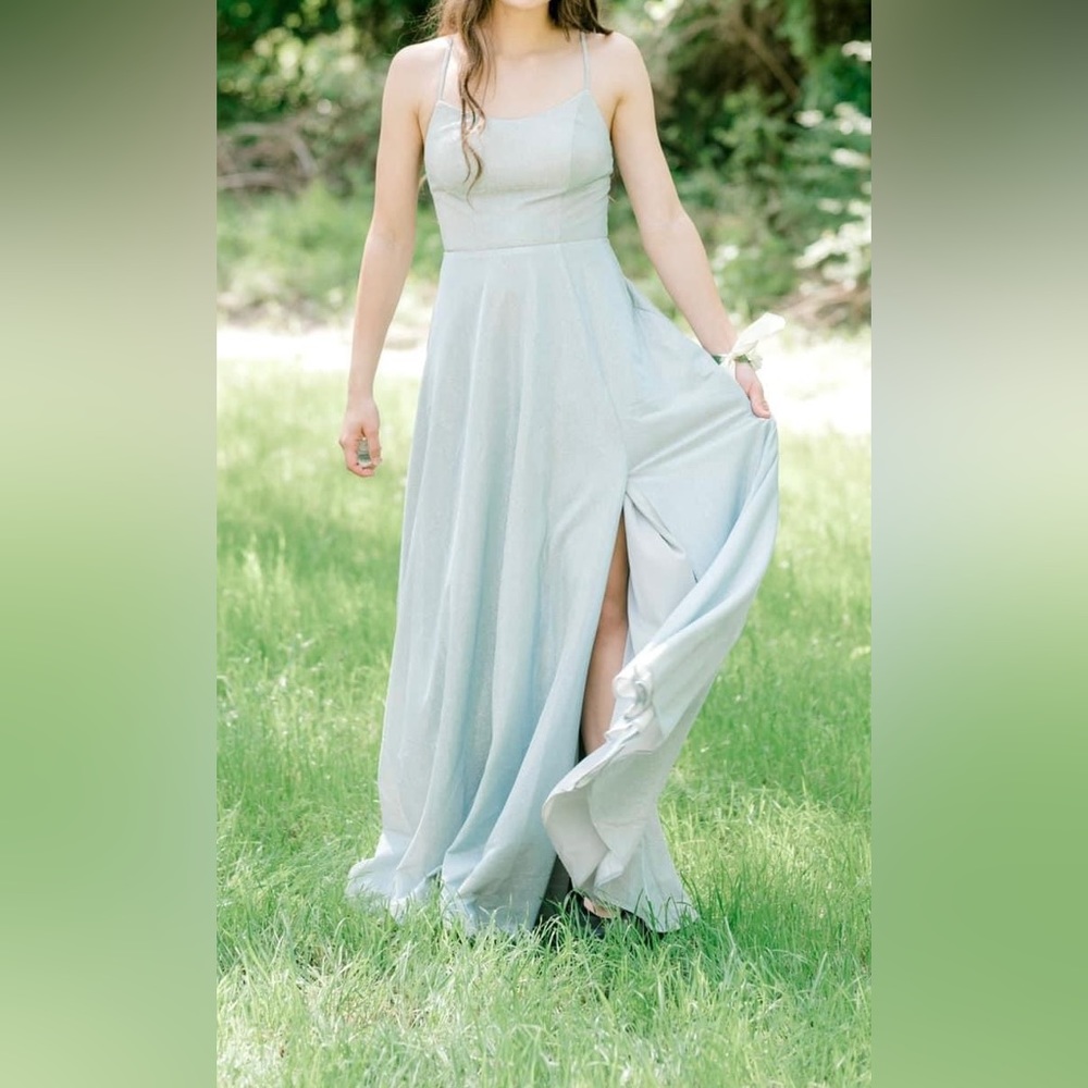 Light blue size 4 long formal